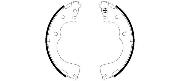 Set saboti frana MFR632 MINTEX - Material frictiune sabot frana/ sabot frana