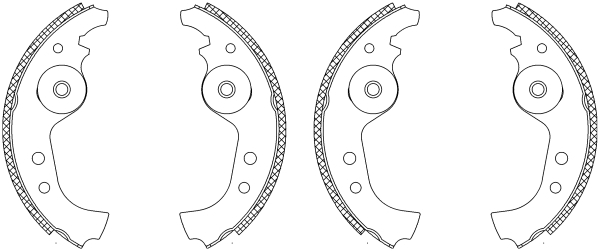 Set saboti frana MSK001 MINTEX - Material frictiune sabot frana/ sabot frana
