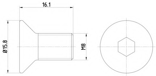Surub, disc frana TPM0006 MINTEX - Componente/ accesorii frana