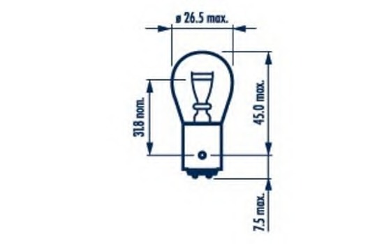 BEC STOP FRANA 24V P21/5W SET 10 BUC. 17925 NARVA - Lampa spate/ piese BEC STOP FRANA 24V P21/5W SET 10 BUC. 17925 NARVA - Lampa spate/ piese