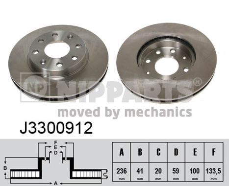 Disc frana J3300912 NIPPARTS - Frana disc