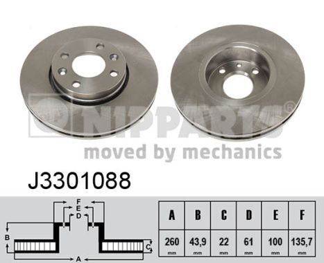 Disc frana J3301088 NIPPARTS - Frana disc Disc frana J3301088 NIPPARTS - Frana disc