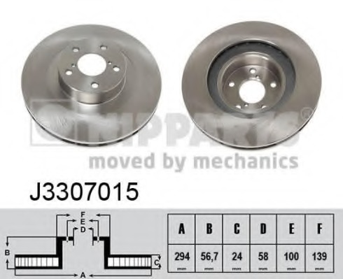 Disc frana J3307015 NIPPARTS - Disc frana