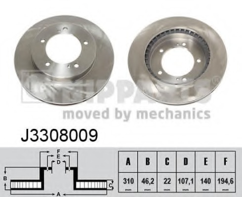 Disc frana J3308009 NIPPARTS - Frana disc Disc frana J3308009 NIPPARTS - Frana disc