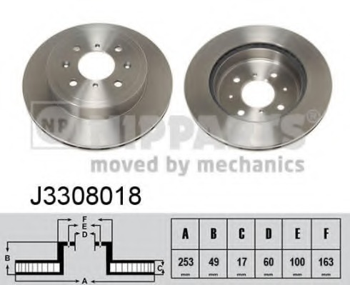 Disc frana J3308018 NIPPARTS - Frana disc