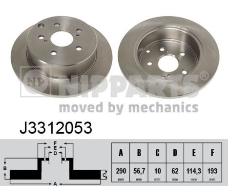 Disc frana J3312053 NIPPARTS - Disc frana Disc frana J3312053 NIPPARTS - Disc frana