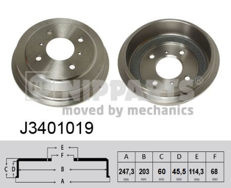 Tambur frana J3401019 NIPPARTS - Tambur frana Tambur frana J3401019 NIPPARTS - Tambur frana