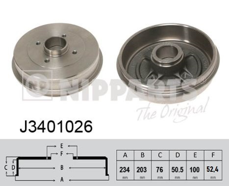 Tambur frana J3401026 NIPPARTS - Frana tambur Tambur frana J3401026 NIPPARTS - Frana tambur