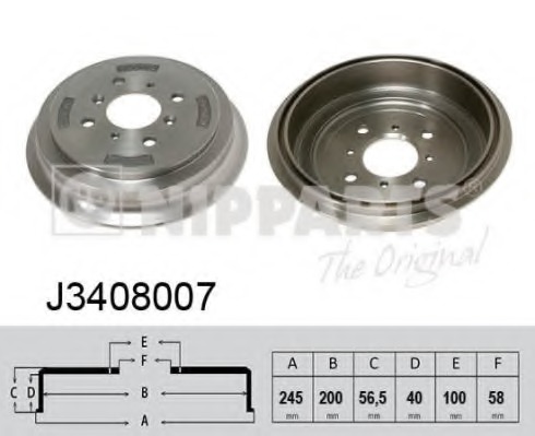 Tambur frana J3408007 NIPPARTS - Tambur frana Tambur frana J3408007 NIPPARTS - Tambur frana