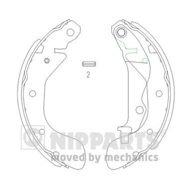Set saboti frana J3500907 NIPPARTS - Material frictiune sabot frana/ sabot frana Set saboti frana J3500907 NIPPARTS - Material frictiune sabot frana/ sabot frana