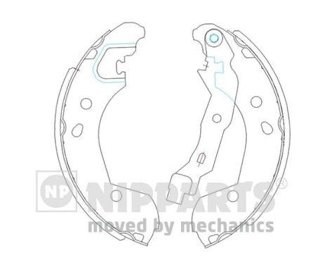 Set saboti frana J3501055 NIPPARTS - Frana tambur Set saboti frana J3501055 NIPPARTS - Frana tambur