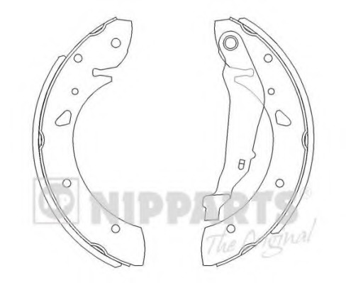 Set saboti frana J3502069 NIPPARTS - Frana tambur Set saboti frana J3502069 NIPPARTS - Frana tambur