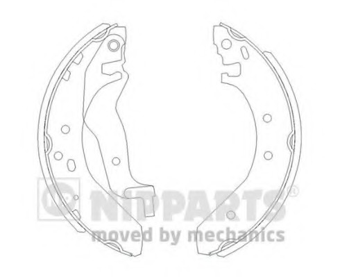 Set saboti frana J3504015 NIPPARTS - Material frictiune sabot frana/ sabot frana