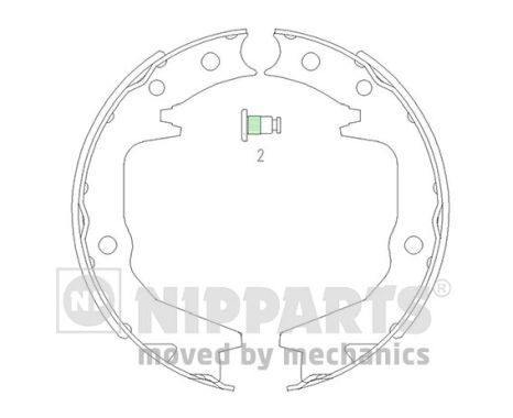 Set saboti frana, frana de mana J3505039 NIPPARTS - Frana de mana