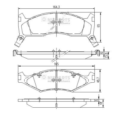 set placute frana,frana disc J3600302 NIPPARTS - Frana disc set placute frana,frana disc J3600302 NIPPARTS - Frana disc