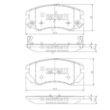 set placute frana,frana disc J3600541 NIPPARTS - Frana disc set placute frana,frana disc J3600541 NIPPARTS - Frana disc