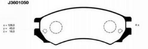 set placute frana,frana disc J3601050 NIPPARTS - Frana disc set placute frana,frana disc J3601050 NIPPARTS - Frana disc