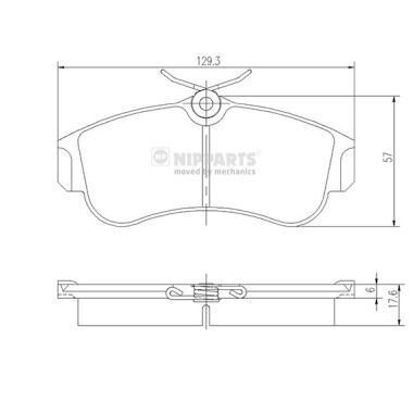 set placute frana,frana disc J3601051 NIPPARTS - Frana disc set placute frana,frana disc J3601051 NIPPARTS - Frana disc