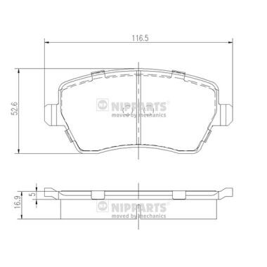 set placute frana,frana disc J3601085 NIPPARTS - Frana disc set placute frana,frana disc J3601085 NIPPARTS - Frana disc