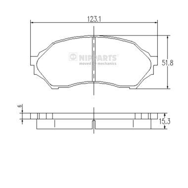set placute frana,frana disc J3603047 NIPPARTS - Set placute frana set placute frana,frana disc J3603047 NIPPARTS - Set placute frana