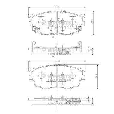 set placute frana,frana disc J3603051 NIPPARTS - Set placute frana set placute frana,frana disc J3603051 NIPPARTS - Set placute frana