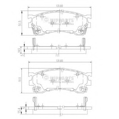 set placute frana,frana disc J3603061 NIPPARTS - Set placute frana set placute frana,frana disc J3603061 NIPPARTS - Set placute frana