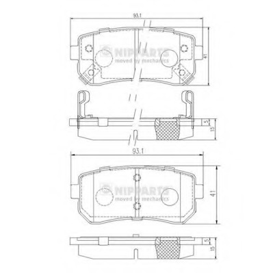 set placute frana,frana disc J3610512 NIPPARTS - Frana disc set placute frana,frana disc J3610512 NIPPARTS - Frana disc