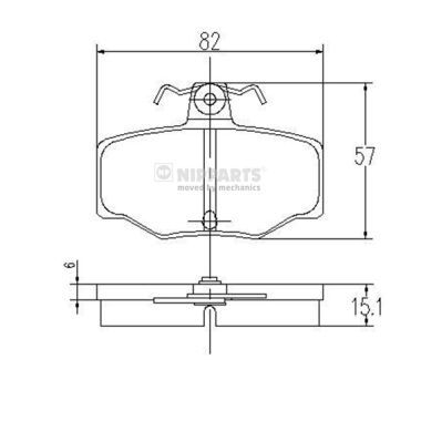 set placute frana,frana disc J3611031 NIPPARTS - Frana disc set placute frana,frana disc J3611031 NIPPARTS - Frana disc