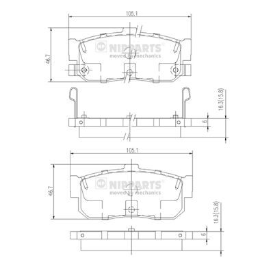 set placute frana,frana disc J3611034 NIPPARTS - Frana disc set placute frana,frana disc J3611034 NIPPARTS - Frana disc