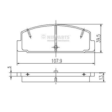 set placute frana,frana disc J3613002 NIPPARTS - Set placute frana set placute frana,frana disc J3613002 NIPPARTS - Set placute frana