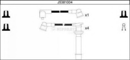 Set cablaj aprinder J5381004 NIPPARTS - Fisa bujie