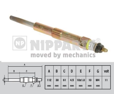 Bujie incandescenta J5710501 NIPPARTS - Bujie incandescenta Bujie incandescenta J5710501 NIPPARTS - Bujie incandescenta