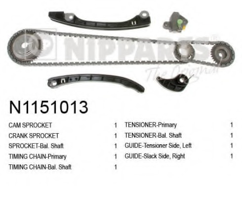 chit lant de distributie N1151013 NIPPARTS - Lant de distributie /- intinzator /- de ghidare