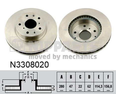 Disc frana N3308020 NIPPARTS - Frana disc