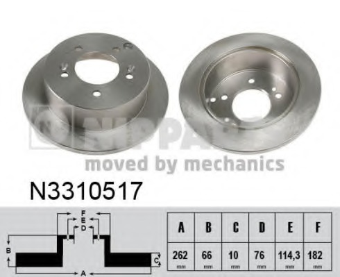 Disc frana N3310517 NIPPARTS - Frana disc Disc frana N3310517 NIPPARTS - Frana disc