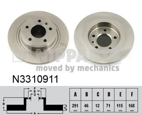 Disc frana N3310911 NIPPARTS - Disc frana Disc frana N3310911 NIPPARTS - Disc frana