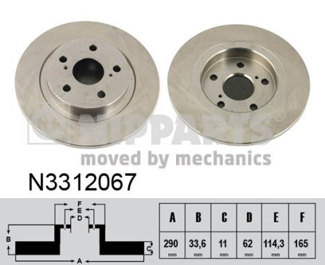 Disc frana N3312067 NIPPARTS - Disc frana Disc frana N3312067 NIPPARTS - Disc frana