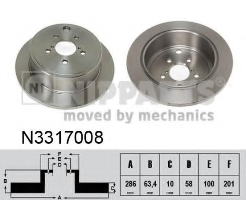 Disc frana N3317008 NIPPARTS - Disc frana Disc frana N3317008 NIPPARTS - Disc frana
