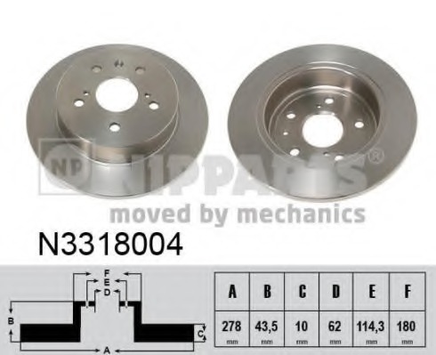 Disc frana N3318004 NIPPARTS - Frana disc