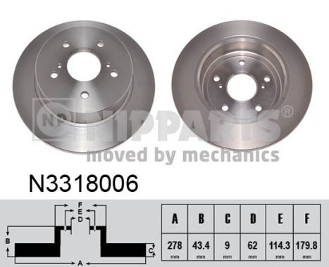 Disc frana N3318006 NIPPARTS - Frana disc