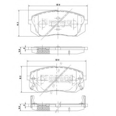 set placute frana,frana disc N3600330 NIPPARTS - Frana disc set placute frana,frana disc N3600330 NIPPARTS - Frana disc