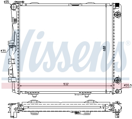 Radiator, racire motor 62683A NISSENS - Radiator apa/piese Radiator, racire motor 62683A NISSENS - Radiator apa/piese