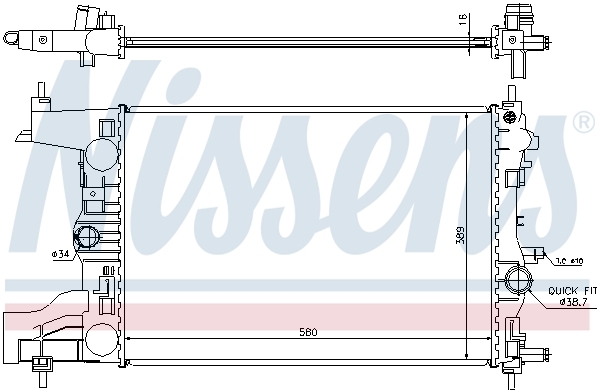 Radiator, racire motor 630727 NISSENS - Radiator apa/piese Radiator, racire motor 630727 NISSENS - Radiator apa/piese