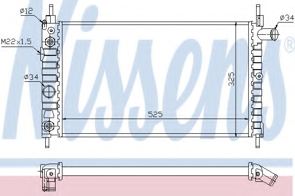 Radiator, racire motor 63282 NISSENS - Radiator apa/piese Radiator, racire motor 63282 NISSENS - Radiator apa/piese