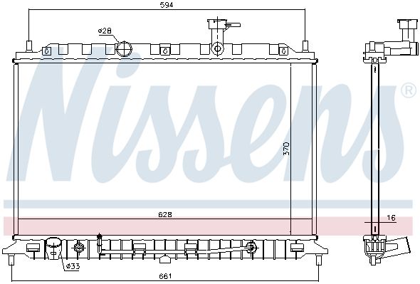 Radiator, racire motor 66770 NISSENS - Radiator apa/piese Radiator, racire motor 66770 NISSENS - Radiator apa/piese