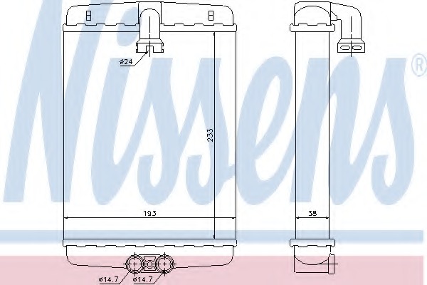 Schimbator caldura, incalzire habitaclu 72013 NISSENS - Radiator incalzire interior