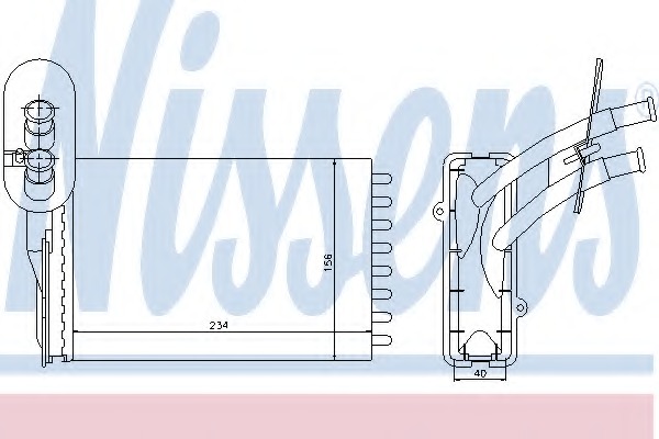 Schimbator caldura, incalzire habitaclu 73961 NISSENS - Schimbator caldura