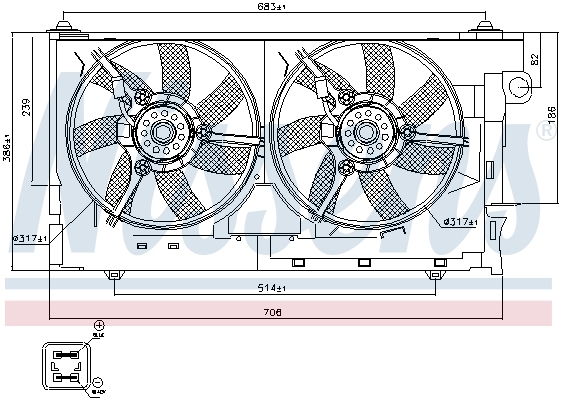 Ventilator, radiator 85084 NISSENS - Gmv (electroventilator ) Ventilator, radiator 85084 NISSENS - Gmv (electroventilator )