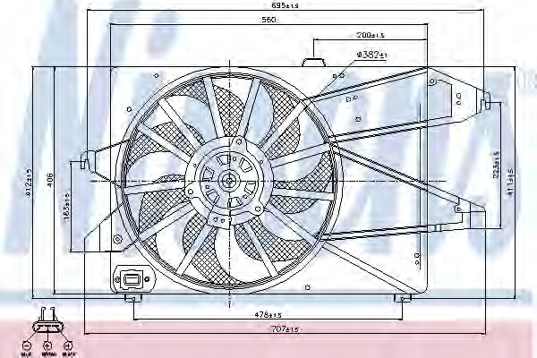 Ventilator, radiator 85191 NISSENS - Gmv (electroventilator ) Ventilator, radiator 85191 NISSENS - Gmv (electroventilator )