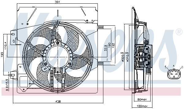Ventilator, radiator 85670 NISSENS - Ventilator radiator